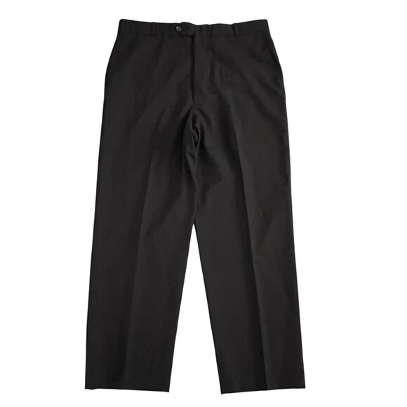 Vintage Cricketeer Virgin Wool Dress Pants Mens 34 Black Union Made - Picture 1 of 16